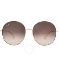 Ferragamo - Brown Gradient Round Sunglasses Sf299s 703 60 - Lyst