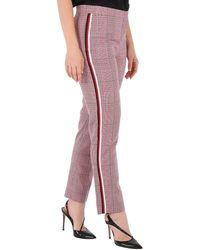 Burberry - Side Stripe Houndstooth Check Wool Tailored Trousers - Lyst