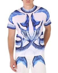 Burberry - Oversized Mermaid Tail Print Cotton Jersey T-shirt - Lyst