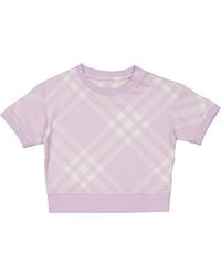 Burberry - Toddler Check Print Cotton Jersey T-Shirt - Lyst