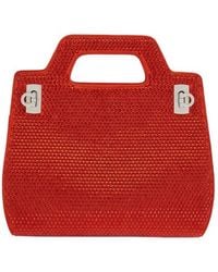 Ferragamo - Flame Wanda Mini Bag With Crystals - Lyst