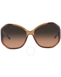 Ferragamo - Brown Gradient Butterfly Sunglasses Sf942s 212 - Lyst