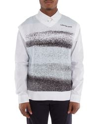 Calvin Klein - Spray Jacquard Sleeveless Sweater - Lyst