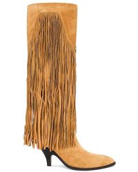 Bally - Laredo Suede Fringe Long Boots, Brand Size 39 Us - Lyst