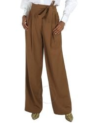 Burberry - Nicola Viscose Wool Wide-leg Tailored Trousers - Lyst