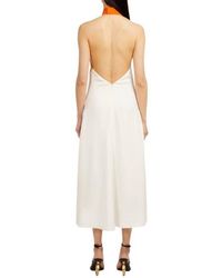 Ferragamo - Sunset Print Halterneck Dress, Brand Size 42 Us - Lyst