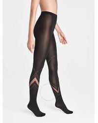 Wolford - Avery Opaque And Sheer Tights - Lyst