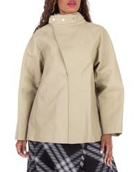 Burberry - Puttee Collar Leather Jacket, Brand Size 6 Us - Lyst