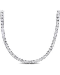 Amour - 33 Ct Tgw Created Sapphire Tennis Necklace - Lyst