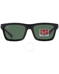 Ray-Ban - Warren Bio Based Dark Green Rectangular Sunglasses Rb4396 667771 57 - Lyst