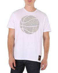 Roberto Cavalli - Hotfix Crystal-Embellished Basketball Cotton T-Shirt - Lyst