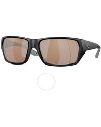 Costa Del Mar - Tailfin Copper Silver Mirror Polarized Glass Rectangular Sunglasses 6s9113 911304 57 - Lyst