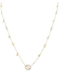 Gucci - Interlocking G 18Ct 0.27Ct Diamond Necklace - Lyst