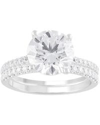 Brilliant Diamond - 3.50 Caratt 14K Round Cut Lab Grown Diamond Bridal Ring Set For - Color/Clarity-G/Vs - Lyst