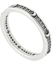 PANDORA - Ladies Sterling Sparkling Crescent Moon Ring - Lyst