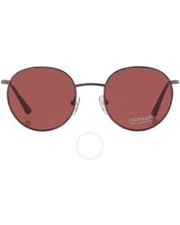 Calvin Klein - Red Round Sunglasses Ck18104s 009 49 - Lyst