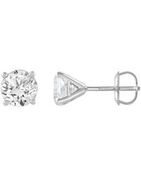 Brilliant Diamond - 14Kt 1.80 Carat Lab Grown Diamond Stud Earrings For - Lyst