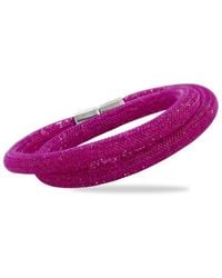 Swarovski - Stardust Fuchsia Double Bracelet 5089833-M - Lyst