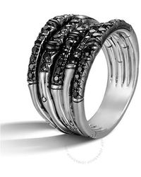 John Hardy - Bamboo Black Sapphire Sterling Silver Ring - Lyst