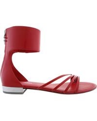 Ferragamo - Ferragamo Clivia Florence Leather Flat Sandals, Size 7 C - Lyst