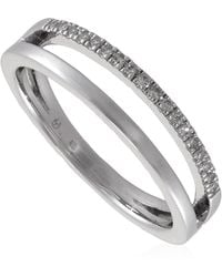 Diamanti Per Tutti - Duo Diamond Embellished Ring - Lyst