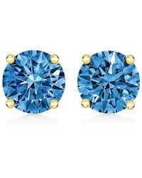 Haus of Brilliance - 14K 1.0 Cttw Round Brilliant Cut Lab Grown Diamond 4-Prong Classic Solitaire Stud Earrings Color, Vvs2-Vs1 Clarity) - Lyst