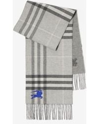Burberry - Reversible Ekd Check Cashmere Scarf - Lyst
