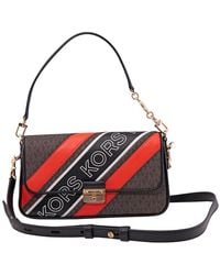 Michael Kors - Small Bradshaw Signature Logo Stripe Convertible Shoulder Bag - Lyst