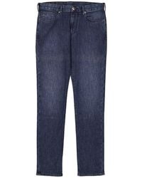 Emporio Armani - J06 Slim-Fit Worn-Effect Denim Jeans, Waist - Lyst