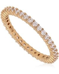 Swarovski - Tone Round Cut Vittore Ring, Size 52 - Lyst