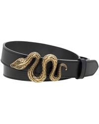 Roberto Cavalli - Gange Serpente Leather Belt, Cm - Lyst