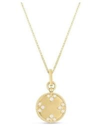 Roberto Coin - 18K Venetian Medallions Small Diamond Necklace - Lyst