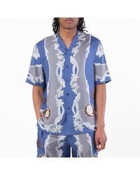 Versace - Medusa Cameo Print Silk Shirt, Brand Size 48 Us - Lyst