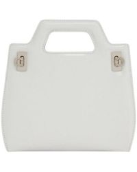 Ferragamo - Mini Wanda Top Handle Leather Hand Bag - Lyst