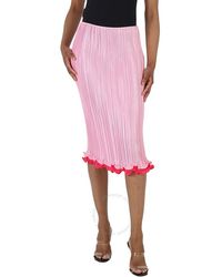 Versace - Light Plisse Pleated Midi Skirt, Brand Size 36 (Us - Lyst