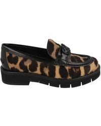 Ferragamo - Ferragamo Ofelia Leopard Print Loafers - Lyst