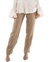 Polo Ralph Lauren - Prince Of Wales Check Linen Trousers - Lyst