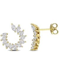 Created Forever - 1 7/8Ct Tw Lab-Grown Diamond Open Circle C-Shape Stud Earrings - Lyst