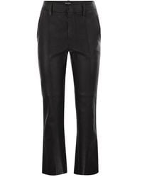 Brunello Cucinelli - Leather Straight Trousers, Brand Size 42 (Us - Lyst