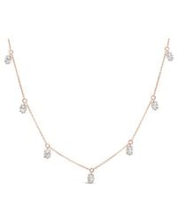 Haus of Brilliance - 14K Rose 1 3/8 Cttw Oval Lab Grown Diamond Dangle Station Necklace - Lyst