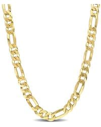 Amour - 8.9Mm Flat Figaro Chain Necklace - Lyst