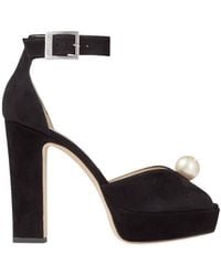 Jimmy Choo - Socorie 120 Suede Platform Sandals, Brand Size 34 Us - Lyst