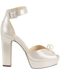 Jimmy Choo - Socorie 120 Shimmer Platform Sandals, Brand Size 40 Us - Lyst