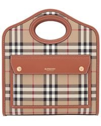 Burberry - Canvas Leather Mini Pocket Handbag - Lyst