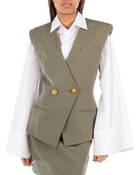 Balmain - Grain-Effect Buttoned Vest, Brand Size 34 (Us - Lyst