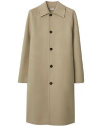 Burberry - Straight-Hem Wool Midi Coat, Brand Size 8 (Us - Lyst