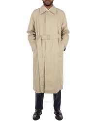 Burberry - Bradford Car Coat Gabardine Long Coat, Brand Size 46 Us - Lyst