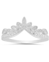 Kylie Harper - Sterling Vintage Floral V Ring - Lyst