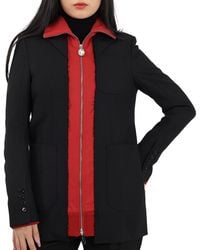 Burberry - Track Top Detail Wool Twill Tailored Jacket - Lyst