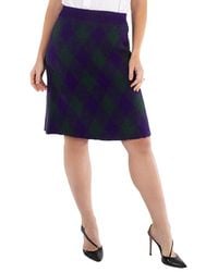 Burberry - Vintage Check Frayed-Edge Wool Skirt - Lyst